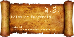 Melchior Emerencia névjegykártya